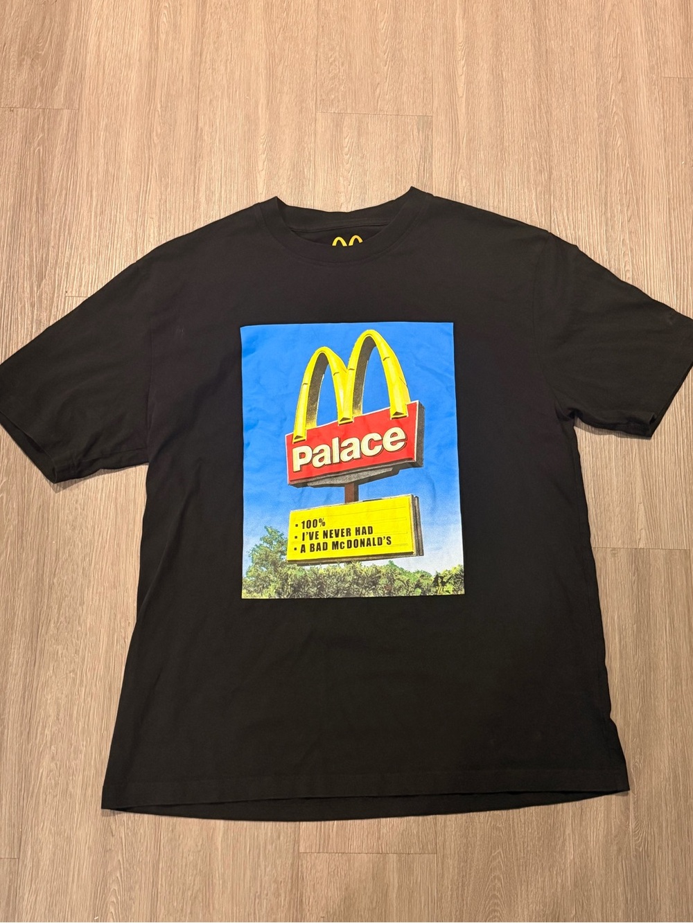 Palace McDonalds Shirt Mens Sz XL Black Graphic Tee Skateboard Streetwear Collab